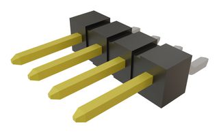 SAMTEC TSM-104-01-L-SH Pin Header, Board-to-Board, 2.54 mm, 1 Rows, 4 Contacts, Surface Mount Right Angle, TSM Series