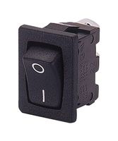 BULGIN LIMITED H8600VBACN Rocker Switch, Miniature, On-Off, SPST, Non Illuminated, Panel Mount, Black, 8600 Series