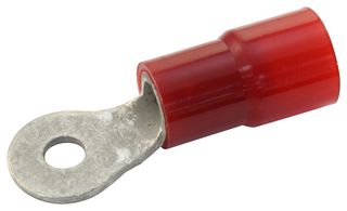 MOLEX 19067-0003 Ring Tongue Terminal, M4, #8, 8 AWG, NylaKrimp 19067 Series, Red