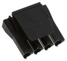 MOLEX 172672-2004 Connector Housing, Black, Super Sabre 172672 Series, Receptacle, 4 Ways, 7.5 mm