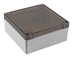 HAMMOND 1554Q2GYSL Plastic Enclosure, Multipurpose, Polycarbonate, 60 mm, 140 mm, 140 mm, IP68