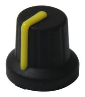 MULTICOMP PRO MP72605S Knob, Splined Shaft, 6 mm, Round with Indicator Line, 16 mm, MC726S Range