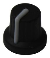 MULTICOMP PRO MP72606S Knob, Splined Shaft, 6 mm, Round with Indicator Line, 16 mm, MC726S Range