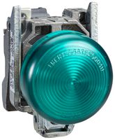 SCHNEIDER ELECTRIC XB4BVBG4EX LED Panel Mount Indicator, Red, 120 V, 22 mm, IP65, NEMA 4X, NEMA 13