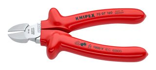 KNIPEX 70 07 160 Cutter, Diagonal, 160 mm, Bevel, 4 mm, 62 °