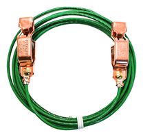 MUELLER ELECTRIC AI-000474-120. Earth Strap, Crocodile Clip to Crocodile Clip, 10 ft, 3.05 m, Green