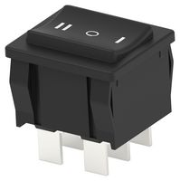 TE CONNECTIVITY - AMP 1-1634200-7 Rocker Switch, On-Off-On, DPDT, Non Illuminated, Panel Mount, Black, PRE Series