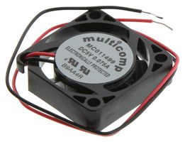 MULTICOMP MC011499 DC Axial Fan, 5 V, Square, 25 mm, 6 mm, Vapo Bearing, 2.2 CFM