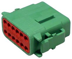 TE CONNECTIVITY - DEUTSCH DTM06-12SC Automotive Connector Housing, DTM Series, Plug, 12 Ways, AMP DTM Series Size 20 Socket Contacts