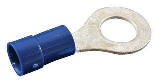 MOLEX 19070-0073 Ring Tongue Terminal, M5, #10, 14 AWG, 2.5 mm², InsulKrimp 19070 Series, Blue