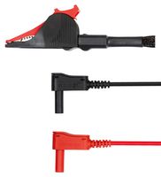 SCHUTZINGER KWML 7420 / SAK / 1 / 150 Test Patch Lead, Test Clip x 2, Kelvin Clip, 4.9 ft, 1.5 m, Black, Red, 10 A
