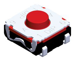 MULTICOMP PRO MP000714 Tactile Switch, Top Actuated, Surface Mount, Round Button, 200 gf, 50mA at 32VDC