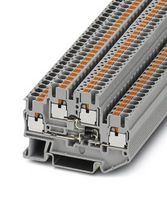 PHOENIX CONTACT 3215041 DIN Rail Mount Terminal Block, Diode, 4 Ways, 26 AWG, 12 AWG, 2.5 mm², Push In, 20 A