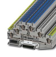 PHOENIX CONTACT 3036084 DIN Rail Mount Terminal Block, 6 Ways, 28 AWG, 12 AWG, 2.5 mm², Clamp, 24 A
