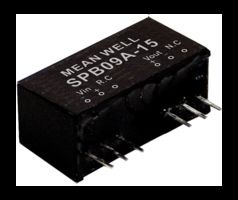 MEAN WELL SPB09B-03 Isolated Through Hole DC/DC Converter, SIP, 2:1, 9 W, 1 Output, 3.3 V