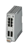 PHOENIX CONTACT 2702331 Switch, 8 Ports, Industrial, Managed Fast Ethernet, DIN Rail, RJ45 x 6, SFP x 2, 10Mbps, 100Mbps