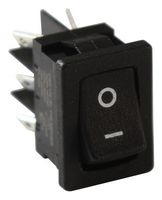 C&K COMPONENTS DM61J12S205HQ Rocker Switch, Miniature, On-On, DPDT, Non Illuminated, Panel Mount, Black, DM Series