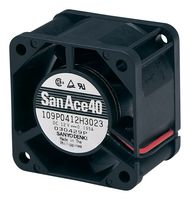 SANYO DENKI 109P0405H3013 DC Axial Fan, 5 V, Square, 40 mm, 28 mm, Ball Bearing, 11.3 CFM