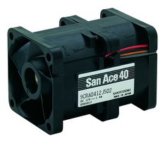 SANYO DENKI 9CRA0412P5G03 DC Axial Fan, 12 V, Square, 40 mm, 56 mm, Ball Bearing, 27.2 CFM