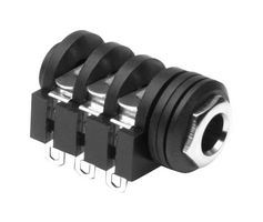 AMPHENOL AUDIO ACJM-IHS Phone Audio Connector, Mono, 6.35mm, 2 Contacts, Jack, Panel Mount, Tin Plated Contacts