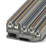 PHOENIX CONTACT 3244452 DIN Rail Mount Terminal Block, Sensor/Actuator, 5 Ways, 26 AWG, 14 AWG, 1.5 mm², Push In, 13.5 A