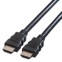 ROLINE 11.04.5577 Audio / Video Cable Assembly, HDMI A Plug, HDMI A Plug, 49 ft, 15 m, Black