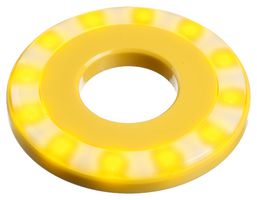 APEM QH22L57YC LED Panel Mount Indicator, Yellow, 24 VDC, 22 mm, 20 mA, 90 mcd, IP67