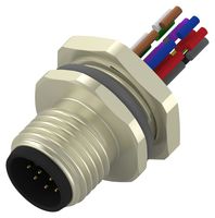 TE CONNECTIVITY T4171230012-001 Sensor Cable, M12 Plug, Free End, 12 Positions, 200 mm, 7.9 ", T417 Series