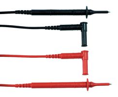 CHAUVIN ARNOUX P01295456Z Test Lead Set, Test Tip Probe, 4mm Right Angle Banana Plug, Shrouded, 1 kV, 15 A, Black, Red