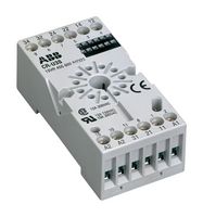 ABB 1SVR405660R0000 Relay Socket, DIN Rail, Screw, 12 Pins, 10 A, 250 VAC, CR-U Series