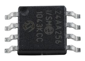 MICROCHIP 24AA256-I/SM EEPROM, 256 Kbit, 32K x 8bit, I2C, 400 kHz, SOIJ, 8 Pins