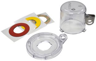 BRADY 22MM CLEAR PUSH BUTTON LO W/ STD COVER