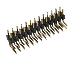 HARWIN M22-2042005 Pin Header, Right Angle, Wire-to-Board, 2 mm, 2 Rows, 40 Contacts, Through Hole Right Angle, M22
