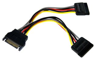 STARTECH PYO2SATA Computer Cable, SATA 15 Way Power Plug, SATA 15 Way Receptacle, 6 ", 153 mm, Multi-coloured