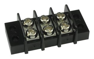 TE CONNECTIVITY - BUCHANAN 1546306-3 Panel Mount Barrier Terminal Block, 2 Row, 3 Ways, 22 AWG, 12 AWG, 9.53 mm, 20 A