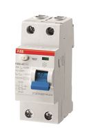 ABB 2CSF202001R0160 Circuit Breaker, RCCB, F200, 2P, 10 mA, 400 V, 16 A