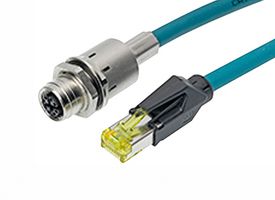 MOLEX 120341-0752 Sensor Cable, Micro-Change Receptacle, RJ45 Plug, 8 Positions, 2 m, 6.56 ft