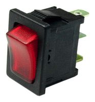 MULTICOMP PRO MP004578 Rocker Switch, SPST, 16 A, 125VAC, Red, Panel Mount, On-Off, Quick Connect, 13 mm x 19.8 mm