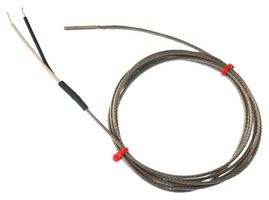 LABFACILITY XF-1418-FAR Thermocouple, IEC Fabricated Grounded Tip, J, Glass Fibre, Stainless Steel, 2 m