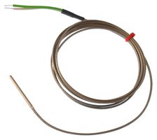 LABFACILITY XF-1419-FAR Thermocouple, IEC Fabricated Grounded Tip, K, Glass Fibre, Stainless Steel, 2 m