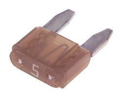 LITTELFUSE 0297005.L Fuse, Automotive, Time Delay, 5 A, 32 V, 10.9mm x 3.8mm x 8.8mm, MINI 297 Series
