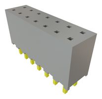 SAMTEC SQT-107-01-L-D PCB Receptacle, Board-to-Board, 2 mm, 2 Rows, 14 Contacts, Through Hole Mount