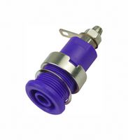 MULTICOMP PRO MP770559 Banana Test Connector, Jack, Panel Mount, 32 A, 1 kV, Nickel Plated Contacts, Blue