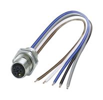 PHOENIX CONTACT 1415299 Sensor Cable, M12 Receptacle, Free End, 4P + PE Positions, 200 mm, 7.9 "