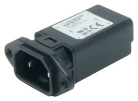 TE CONNECTIVITY - SCHAFFNER FN9274B-6-05 IEC Power Connector, IEC C18 Inlet, 6 A, 250 VAC, Quick Connect, Flange Mount, FN9274