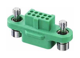 HARWIN G125-2241096F1 Connector Housing, Black / Green, Gecko SL G125, Receptacle, 10 Ways, 1.25 mm, G125 Series Contacts