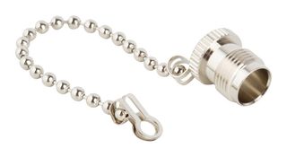 AMPHENOL RF 122486 Dust Cap / Cover, Dust Cap with Chain, Amphenol TNC RF Coaxial Plug Connectors, Brass