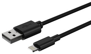 ANSMANN 1700-0131 USB Cable, Type A Plug to Lightning Plug, 1 m, 3.3 ft, USB 2.0, Black