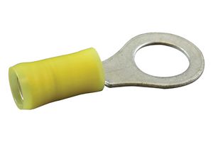 TE CONNECTIVITY - AMP 52077 Ring Tongue Terminal, M12, 1/2", 10 AWG, 6.64 mm², PIDG, Yellow