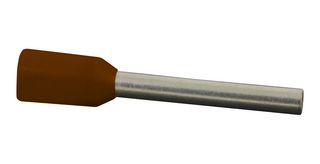 TE CONNECTIVITY - AMP 966292-2 Wire Ferrule, Single Wire, 26 AWG, 0.14 mm², 8 mm, Brown